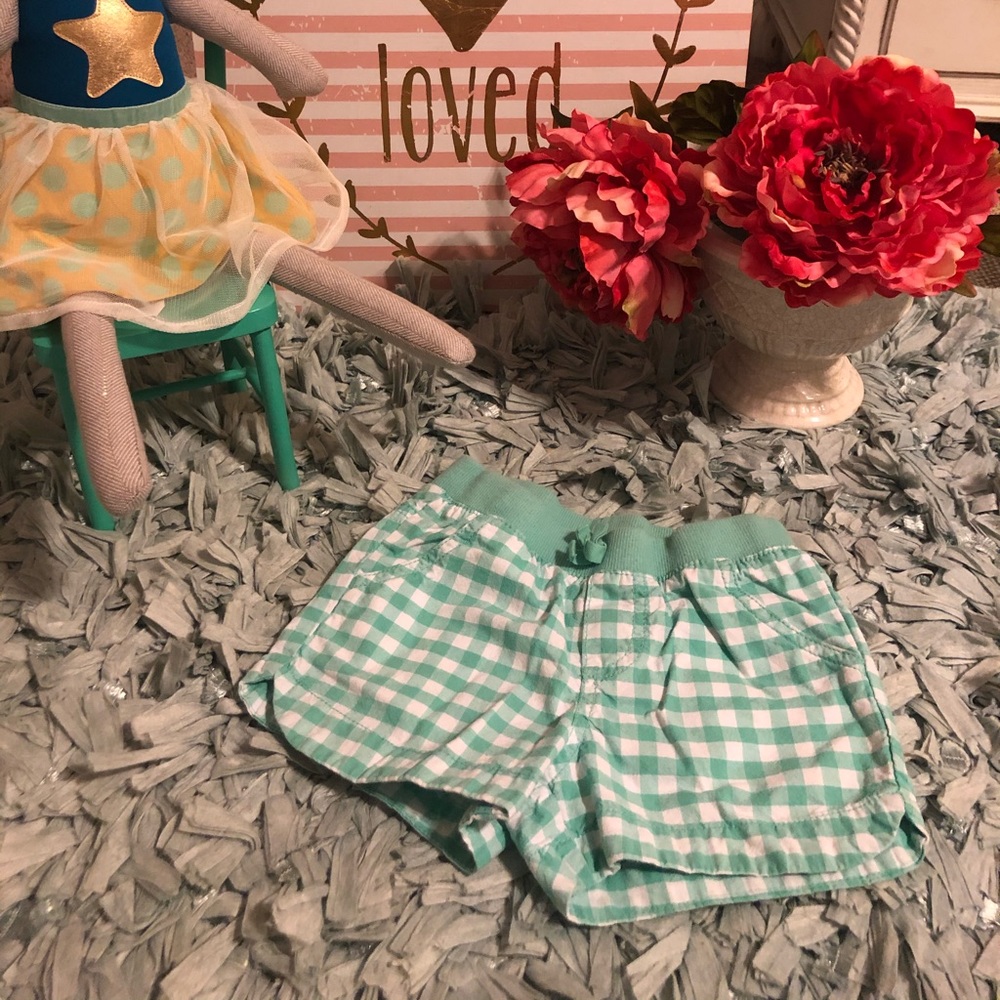 Gingham print shorts